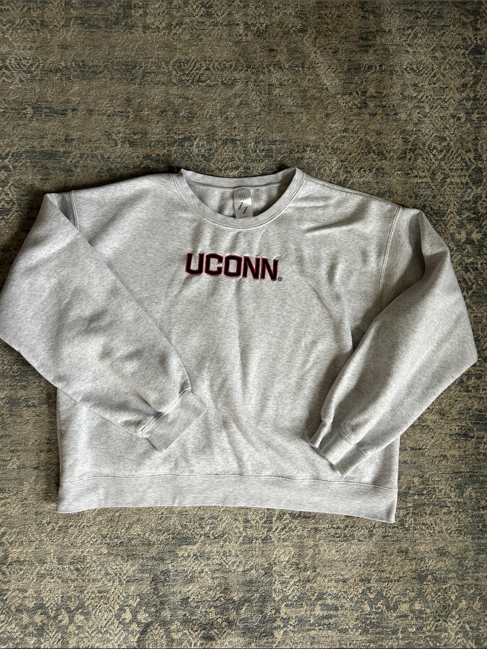 Gray Crewneck UConn Sweatshirt